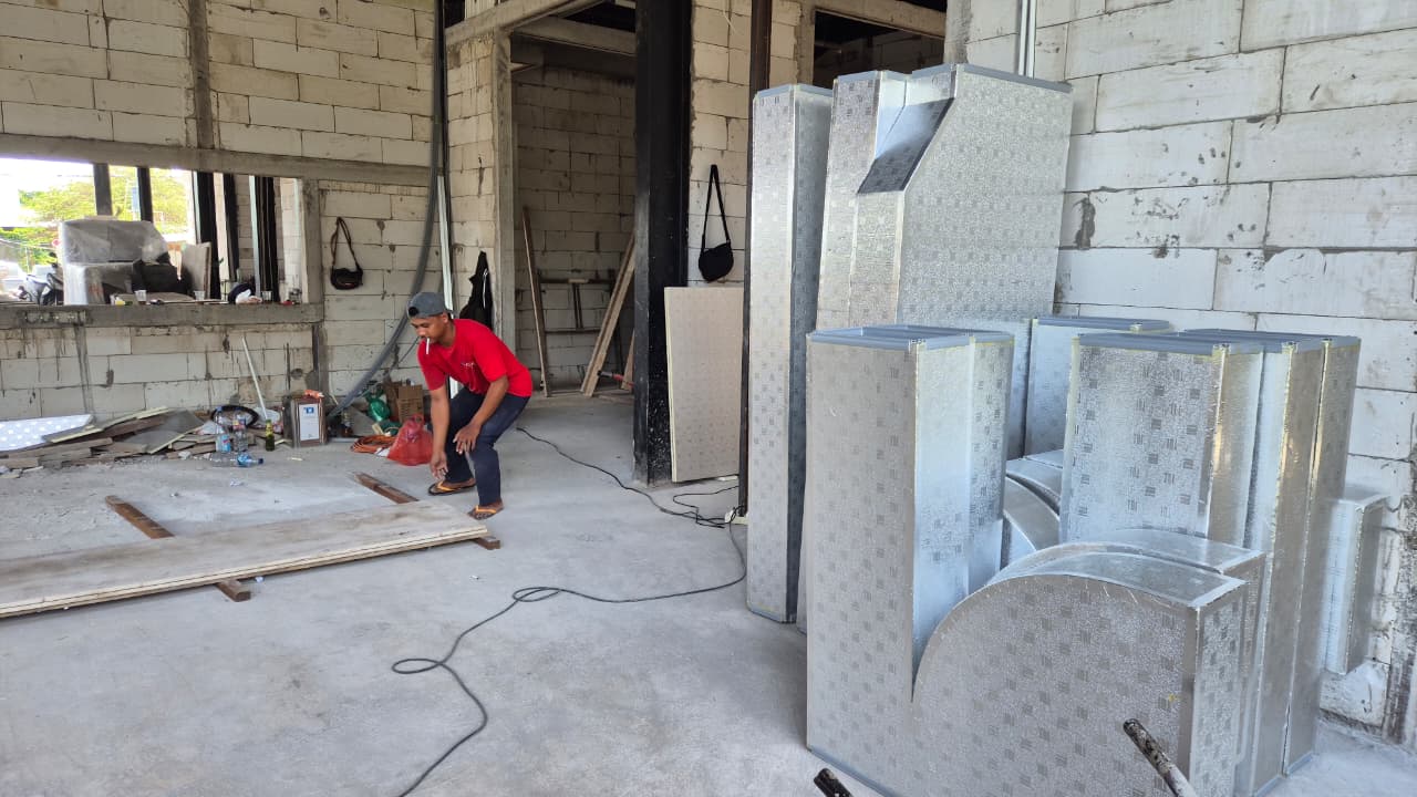 Trunking dan ducting AC VRV gedung Bali